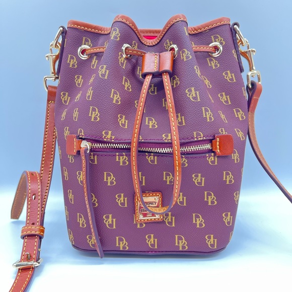 Dooney & Bourke Coated Cotton Gretta Drawstring Shoulder Bag - Picture 6 of 8